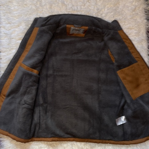 Men's Loose Fit Workwear Vest Fleece-Lined Durability Waterproof Mock-Neck Vest - Picture 12 of 16